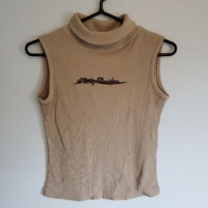 Harley Davidson Crop Turtleneck Tank